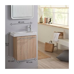 Ensemble Lave Mains Oak Bordolino Avec Lave Mains Porte Serviette Et Mitigeur