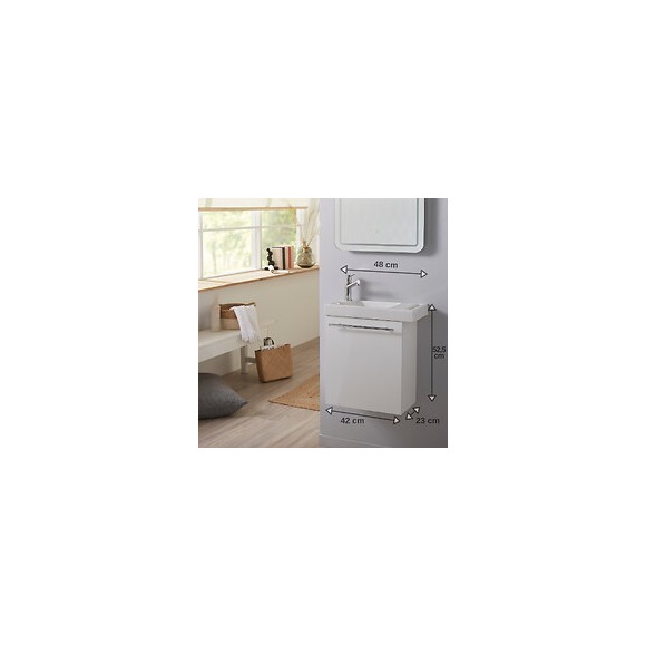 Pack Lave Mains Blanc + Lave Mains En Céramique + Mitigeur