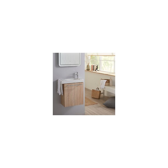 Ensemble Lave Mains Oak Bordolino Avec Lave Mains Porte Serviette Et Mitigeur