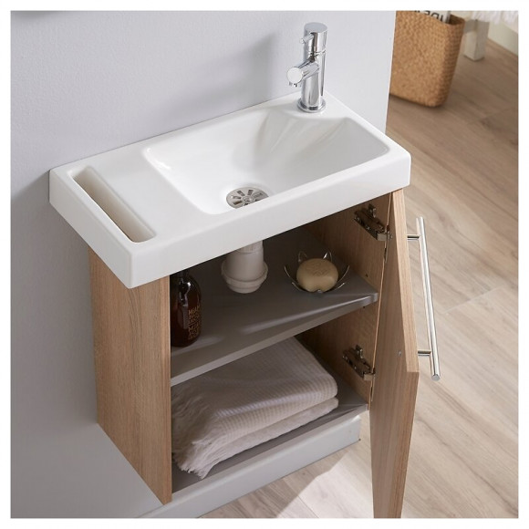 Ensemble Lave Mains Oak Bordolino Avec Lave Mains Porte Serviette Et Mitigeur