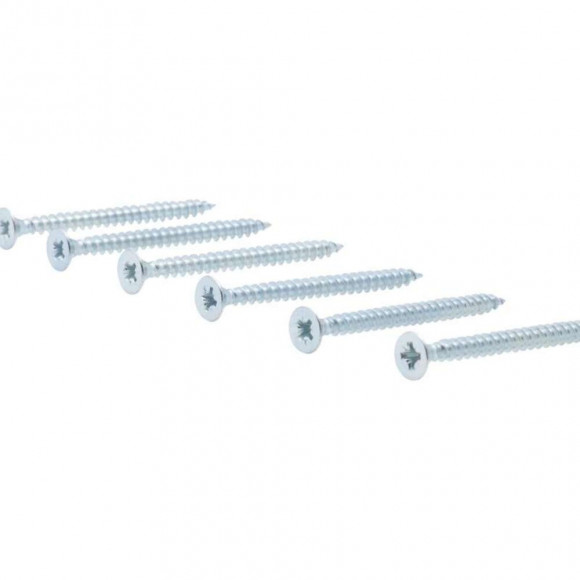 Vis À Bois Tête Fraisée Pz Zinguée Vissal Filet Total 5x50 Mm  X100 Vis