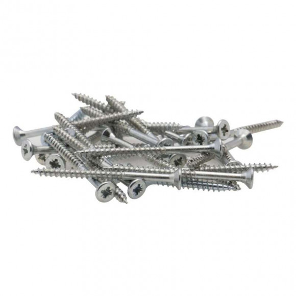 Vis À Bois Tête Fraisée Pz Zinguée Vissal Filet Total 5x60 Mm  X12 Vis