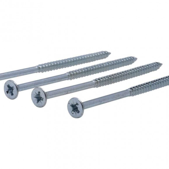 Vis À Bois Tête Fraisée Pz Zinguée Vissal Filet Total 6x100 Mm  X5 Vis