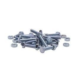 Boulon Tête Hexagonale Et Écrou Vissal Finition Zinguée Ø4 X 25 Mm  Lot De 18