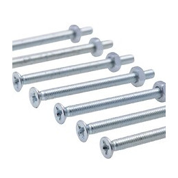 Vis À Métaux Zinguée Tête Fraisée Pz Cruciforme Vissal Ø 6x40 Mm  Lot De 8 Vis+écrou