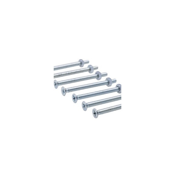 Vis À Métaux Zinguée Tête Fraisée Pz Cruciforme Vissal Ø 6x50 Mm  Lot De 6 Vis+écrou