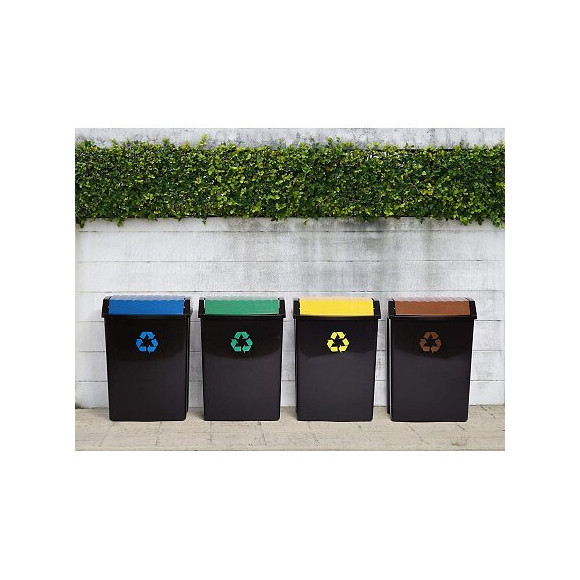 Conteneur De Recyclage Bleu 50l Tatay