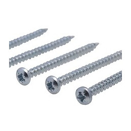 Vis Agglo Tête Ronde Pz Zinguée Cruciforme Vissal 5x50 Mm  Lot De 6 Vis