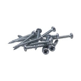 Vis Agglo Tête Ronde Pz Zinguée Cruciforme Vissal 3x20 Mm  Lot De 20 Vis