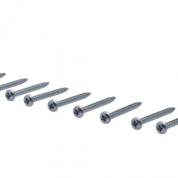 Vis Agglo Tête Ronde Pz Zinguée Cruciforme Vissal 3x20 Mm  Lot De 20 Vis