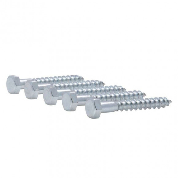 Tirefond Tête Hexagonale Zingué Vissal 8x40 Mm  X5 Tirefonds