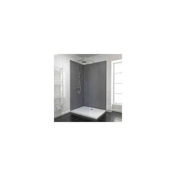 Pack Panneaux Muraux Gris - En Aluminium Avec Profile D'angle Et De Finition Anodises Noir Mat