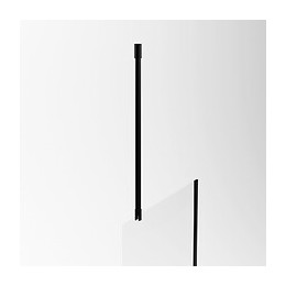 Barre De Fixation Plafond Pour Douche A L'italienne Laque Noir Mat - 60cm Recoupable