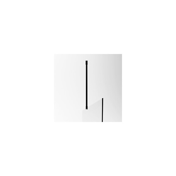 Barre De Fixation Plafond Pour Douche A L'italienne Laque Noir Mat - 60cm Recoupable