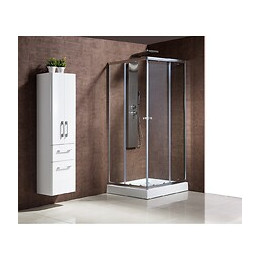 Dolce : Paroi De Douche D'angle : L 90 X L 90 X H 198 Cm, Receveur Inclus, Structure En Aluminium Haute Qualité