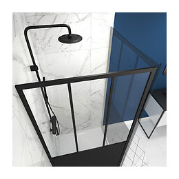 Paroi De Retour Type Atelier - 90x200 Cm - Paroi De Retour - Profile Noir Mat