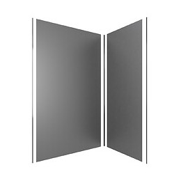 Pack Panneaux Muraux Gris En Aluminium Avec Profile D'angle Et Finition Anodise Brillant- 90 X 120cm