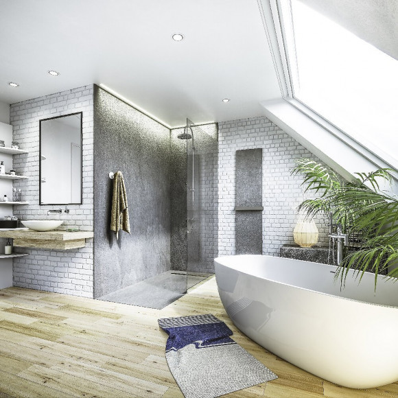 Paroi De Douche En Pierre Naturelle 200 X 100 Cm Roche De Mer