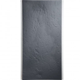 Panneau D'habillage Mural En Résine Gris Ardoise Imitation Pierre - 200 X 100 Cm