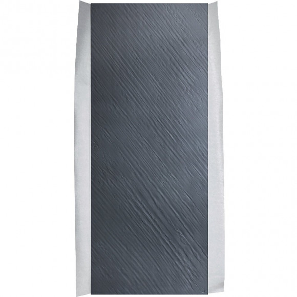 Paroi De Douche En Résine Imitation Pierre 250 X 100 Cm Gris Ardoise