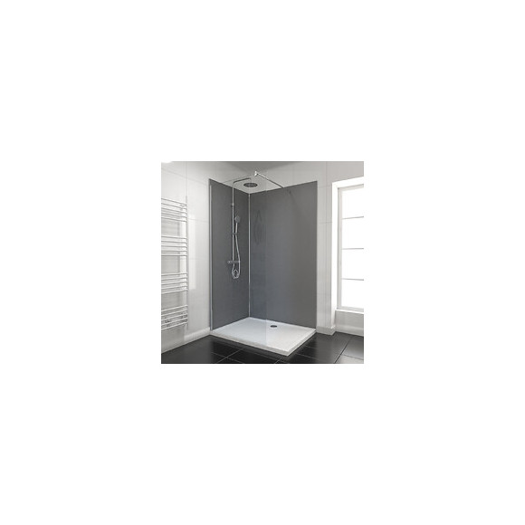 Pack Panneaux Muraux Gris En Aluminium Avec Profile D'angle Et Finition Anodise Brillant- 90 X 120cm