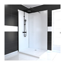 Pack Panneaux Muraux Blanc Mat - En Aluminium Avec Profile D'angle Et De Finition Anodises Chrome