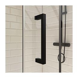 Pack Paroi Porte De Douche Serigraphiee - 90x200cm + Paroi Retour - 90x200 Cm - Porte Pivotante
