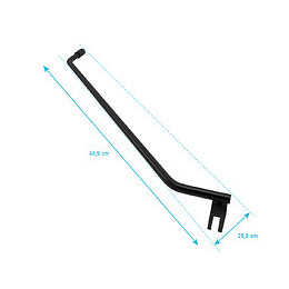 Barre De Fixation D'angle Noir Mat Pour Douche A L'italienne - Barre De Fixation Murale D'angle