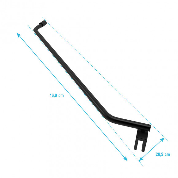 Barre De Fixation D'angle Noir Mat Pour Douche A L'italienne - Barre De Fixation Murale D'angle