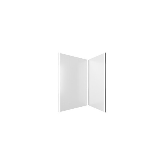 Pack Panneaux Muraux Blanc Mat - En Aluminium Avec Profile D'angle Et De Finition Anodises Chrome