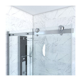 Paroi Porte De Douche Coulissante + Retour 120x90cm - Railroad Chromed 120 Front-90