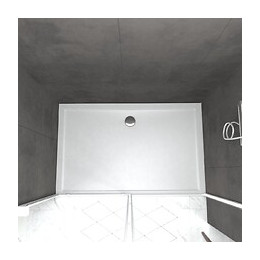 Pack Porte De Douche Coulissante Blanc 140x190cm + Receveur 80x140 - Whity Slide