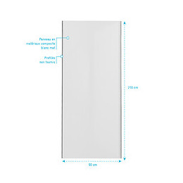 Panneau Mural De Douche Blanc En Aluminium - 90 X 210 Cm - Wall'it Blanc 90