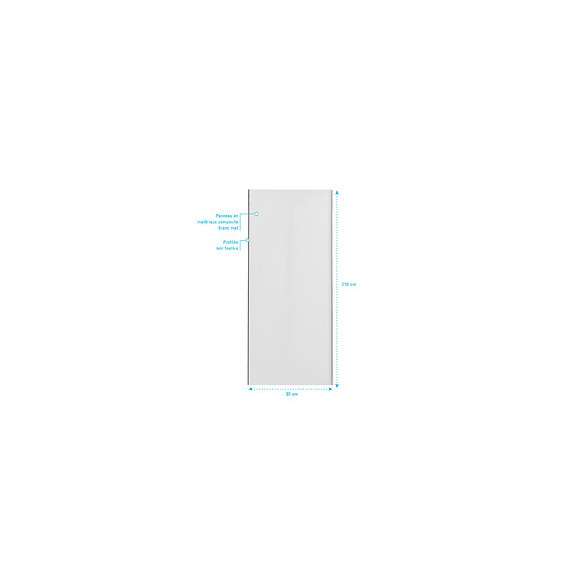 Panneau Mural De Douche Blanc En Aluminium - 90 X 210 Cm - Wall'it Blanc 90
