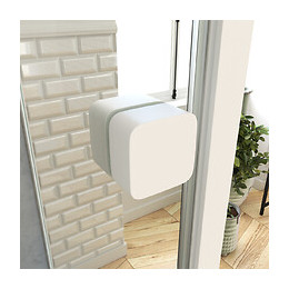 Pack Porte De Douche Coulissante Blanc De 89 À 90x190 Cm + Receveur - Whity Round Slide