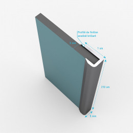 Profilés De Finition Chrome Pour Panneau Mural - 2 Profilés De 10x5x2100 Mm – Finish Mural Chrome