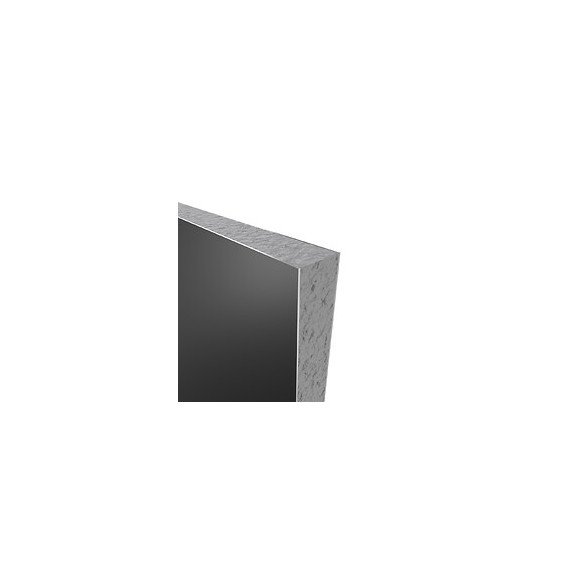 Pack Panneaux Muraux Noir En Aluminium Avec Profile D'angle Et Finition Anodise Brillant - 90 X 90cm