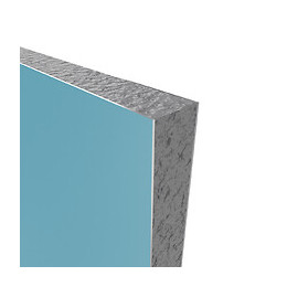 Pack Panneaux Muraux Bleu En Aluminium Avec Profile D'angle Et Finition Anodise Brillant - 90 X 90cm