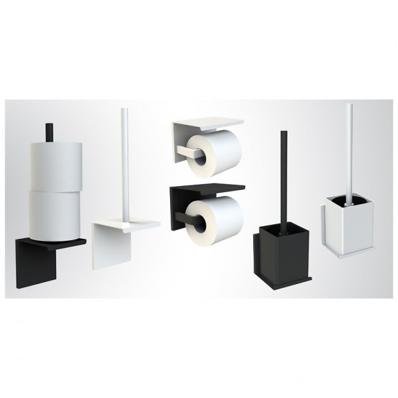 Porte Balai À Fixer Noir Mat