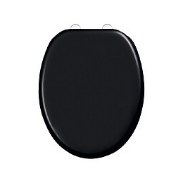 Abattant Pour Wc Noir - En Mdf Et Charnières En Métal Réglable - Simple Dark