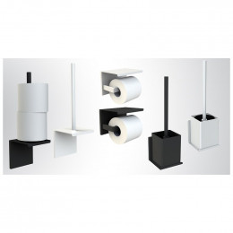 Porte Papier Réservoir Pour Wc Noir Mat Allibert