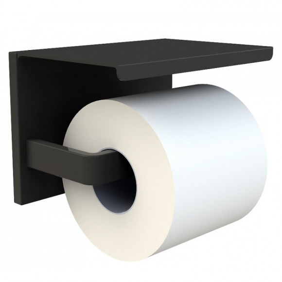 Porte Papier Avec Étagére Noir