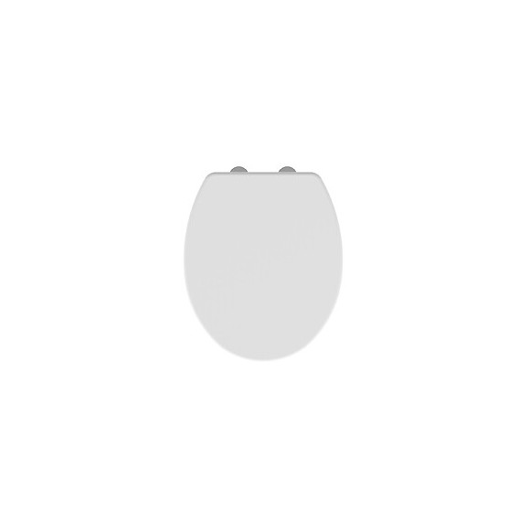 Abattant Wc En Thermodur - Fermeture Progressive - 38,2 X 6 X 47 Cm - Blanc Brillant