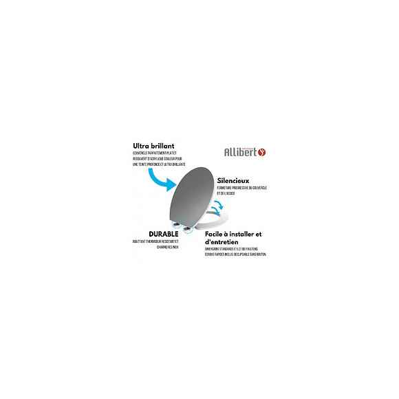 Abattant Wc Couleur Gris - Kristal