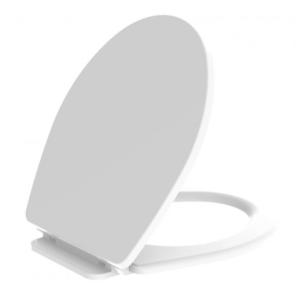 Abattant Wc En Bois Compressé - Fermeture Progressive Déclipsable Kozi Blanc Brillant