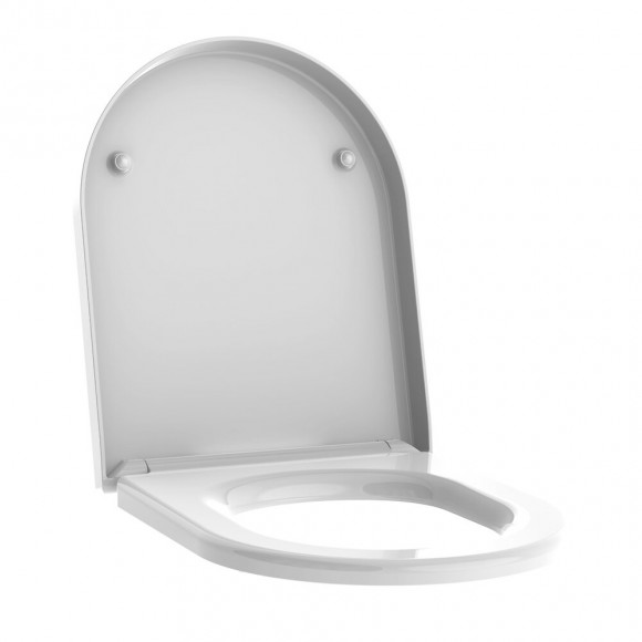 Abattant Wc En Thermodur - Fermeture Progressive Et Déclipsable Kobalt Blanc