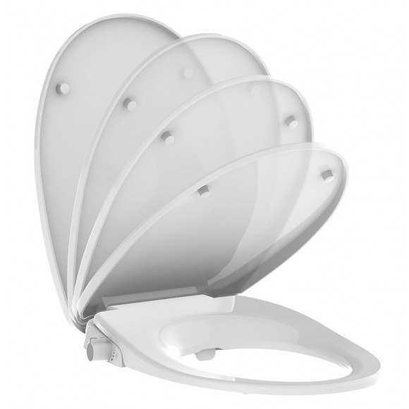 Abattant Wc Lavant Aledo Avec Douchette Postérieure Et Feminine - Fonctionne Sans Électricité