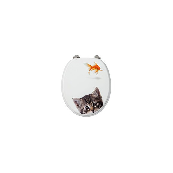 Abattant Wc En Mdf Décor Poisson-chat