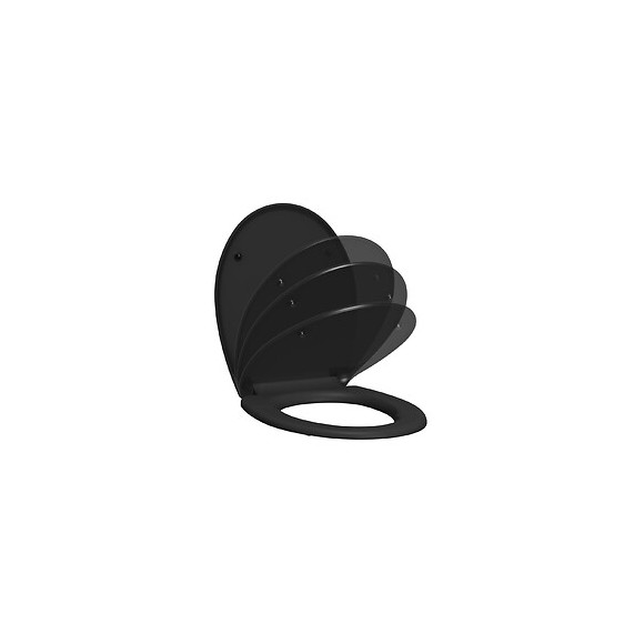 Abattant Wc En Thermodur - Fermeture Progressive Et Déclipsable Dolceo Noir Mat