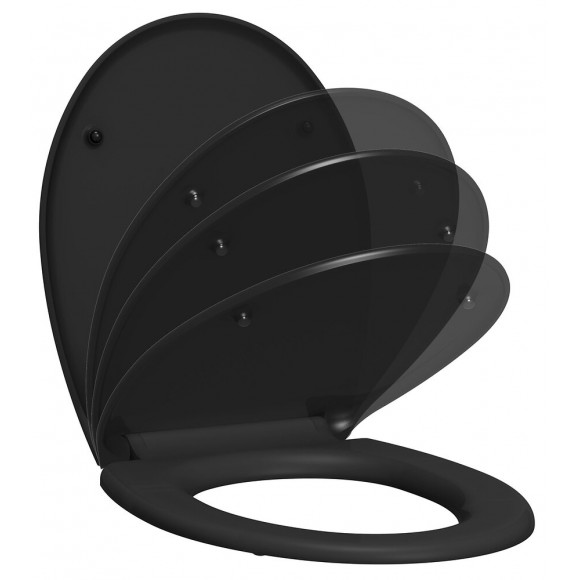 Abattant Wc En Thermodur - Fermeture Progressive Et Déclipsable Dolceo Noir Mat